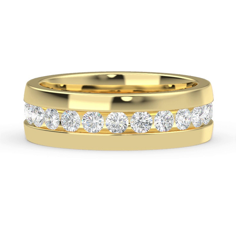 360 degree view of Ara Grande Men's Lab Eternity Wedding Band