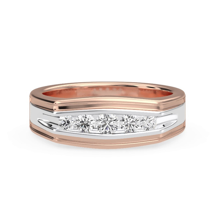 360 degree view of Graduating Round Channel-Set Diamond Band (5.2mm)