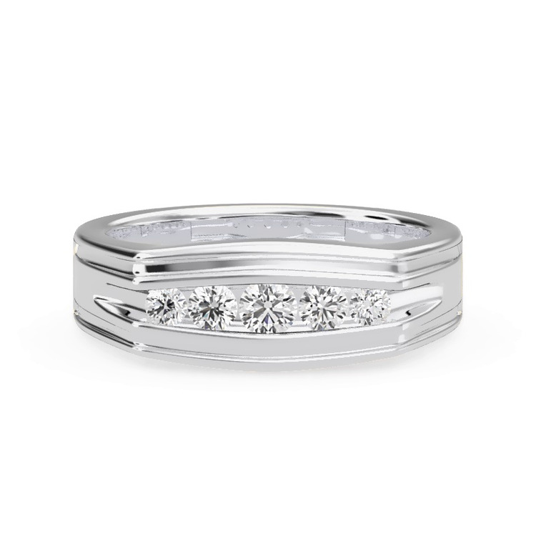 360 degree view of Graduating Round Channel-Set Diamond Band (5.2mm)