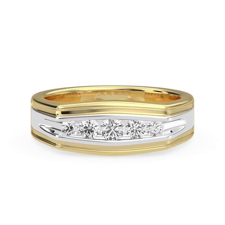 360 degree view of Graduating Round Channel-Set Diamond Band (5.2mm)