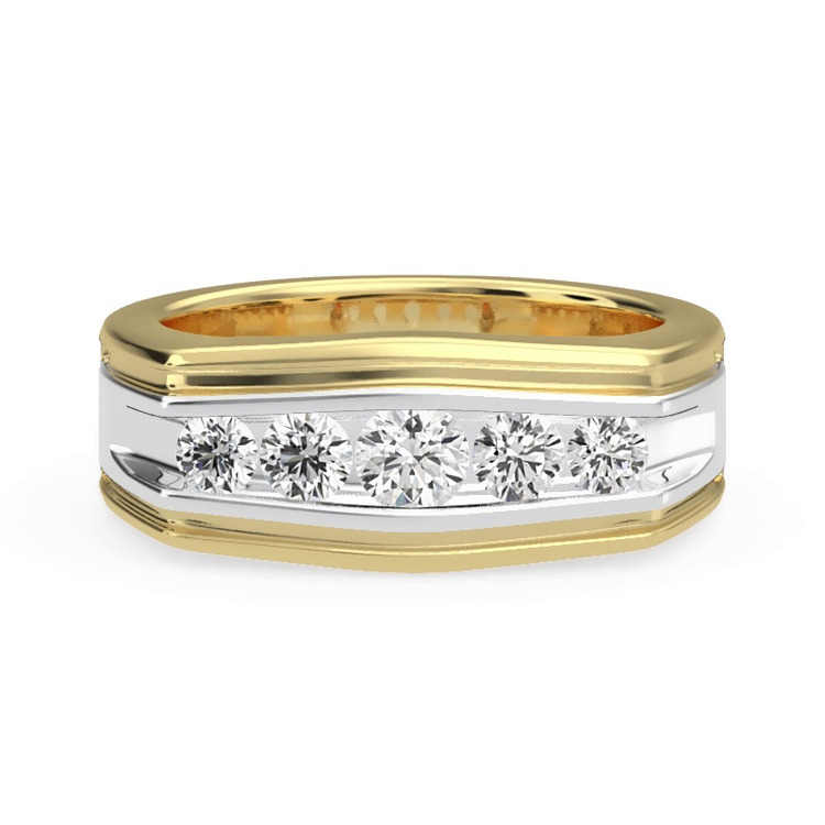 360 degree view of Graduating Round Channel-Set Diamond Band (6.7mm)