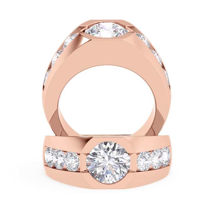 360 degree view of Ala Channel Set Diamond Engagement Ring
