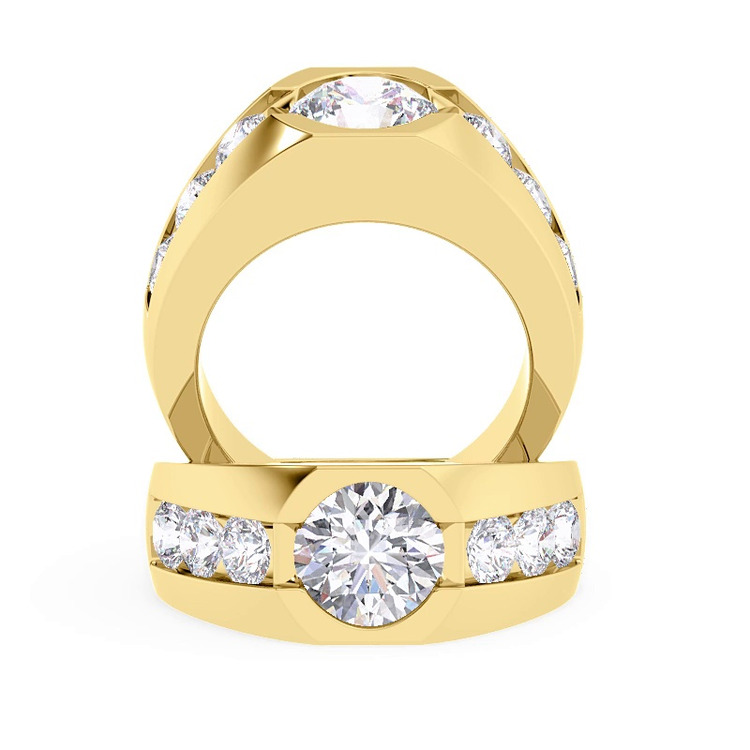 360 degree view of Ala Channel Set Diamond Engagement Ring