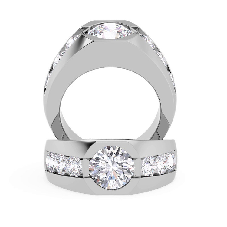 360 degree view of Ala Channel Set Lab Diamond Engagement Ring