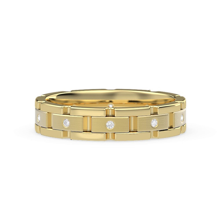360 degree view of Crater Eternity Wedding Band