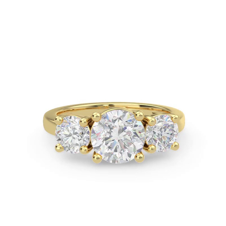 360 degree view of Tre Three-Stone Lab Engagement Ring (1.00ct. tw.)