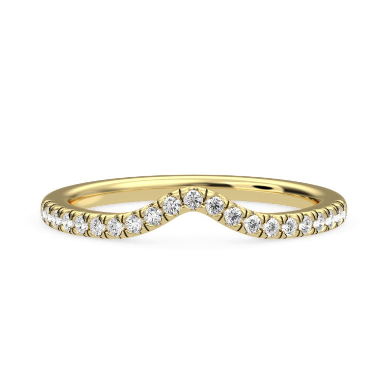 360 degree view of Maplewood Curved Pavé Band