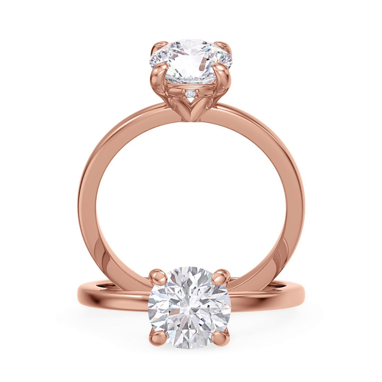 360 degree view of Solo Diamond Accent Solitaire Engagement Ring