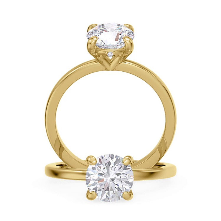 360 degree view of Solo Diamond Accent Solitaire Engagement Ring