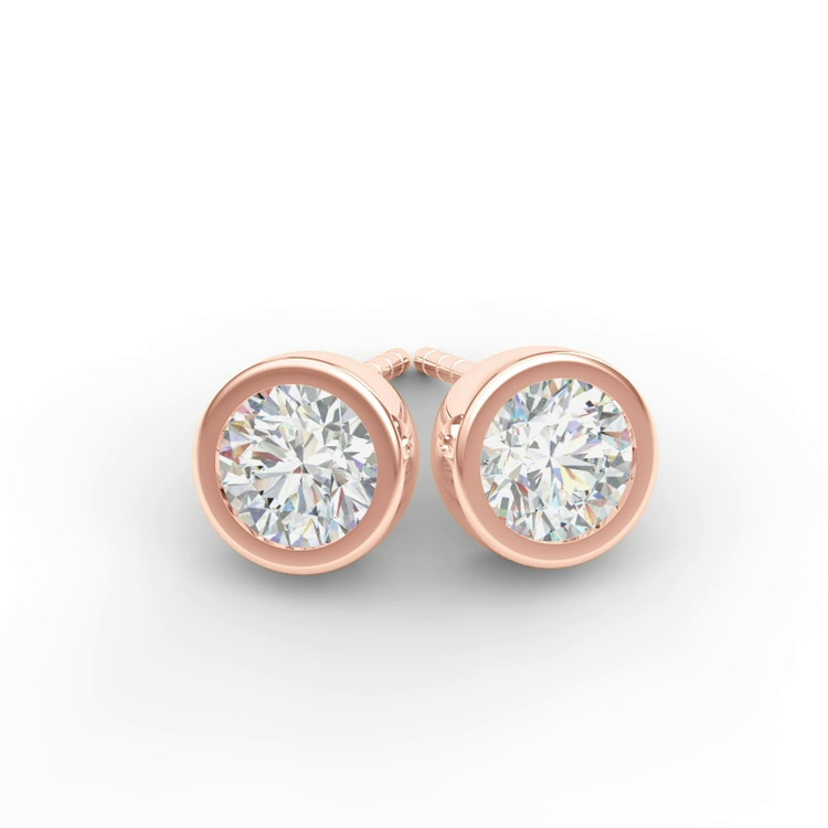 360 degree view of Lumina Classic Bezel Earrings