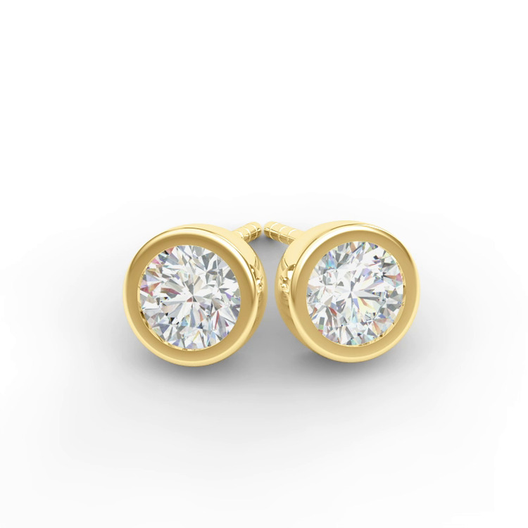 360 degree view of Lumina Classic Bezel Earrings