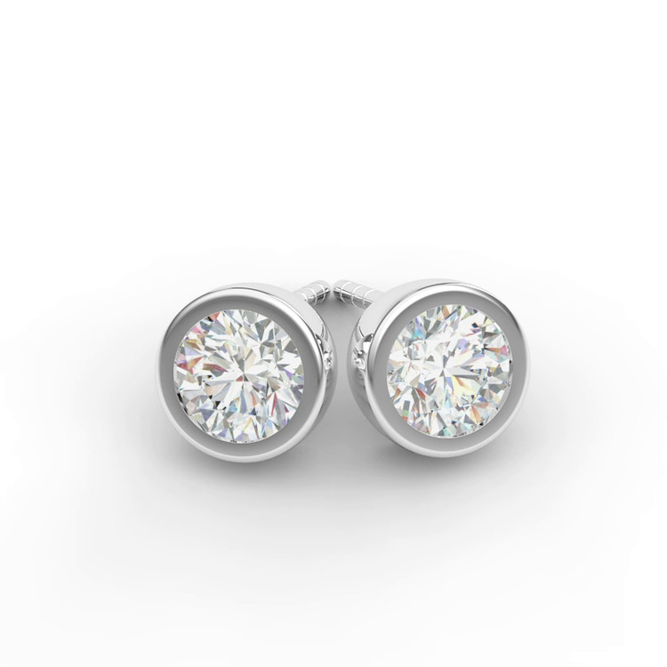 360 degree view of Lumina Classic Bezel Earrings