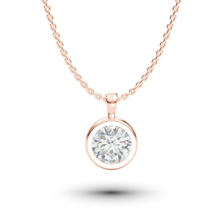 360 degree view of Lumina Classic Solitaire Bezel Pendant