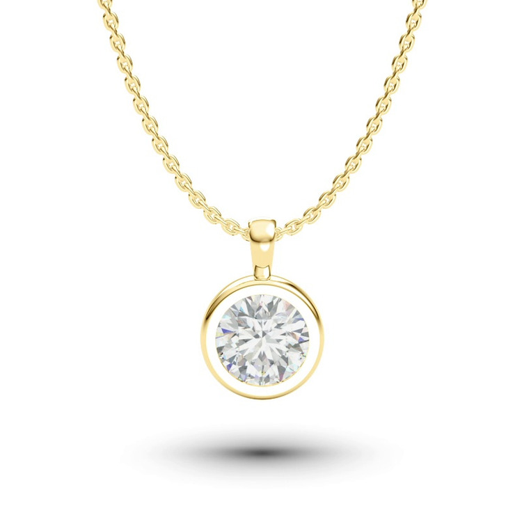 360 degree view of Lumina Classic Solitaire Bezel Pendant