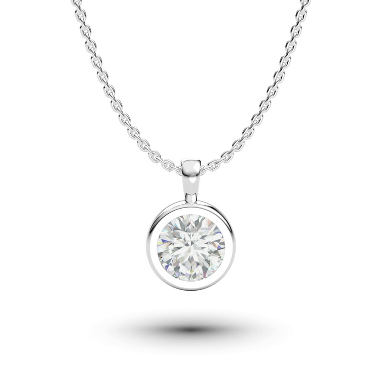 360 degree view of Lumina Classic Solitaire Bezel Pendant
