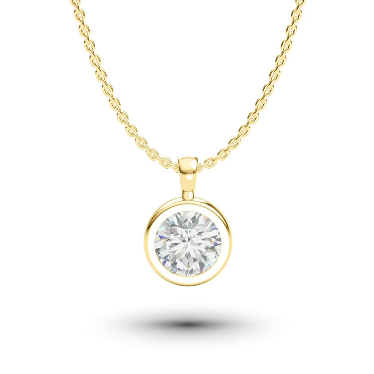 360 degree view of Lumina Classic Solitaire Bezel Pendant