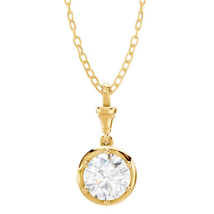 360 degree view of Finial Solitaire Pendant