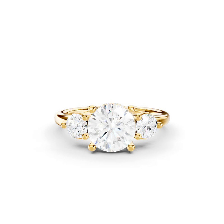 360 degree view of Stacy Three-Stone Hidden Halo Engagement Ring (.50 ct. tw.)
