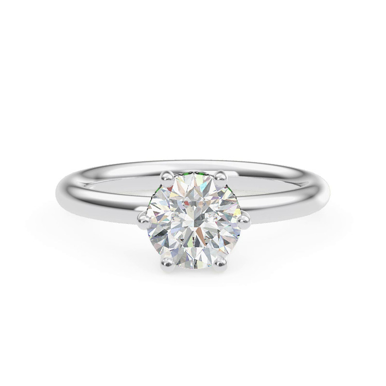 360 degree view of Colore Emerald Hidden Halo Engagement Ring