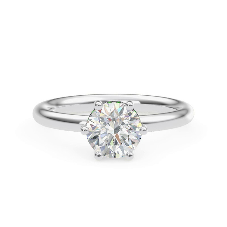 360 degree view of Colore Emerald Hidden Halo Engagement Ring