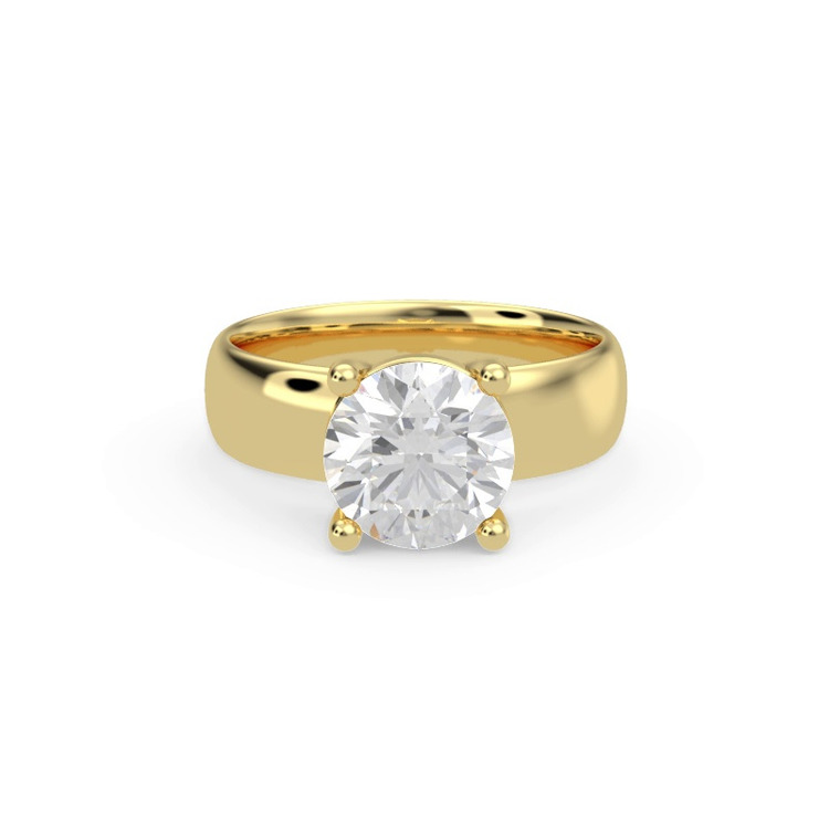360 degree view of Monaco Wide Solitaire (5MM)