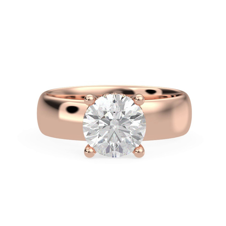 360 degree view of Monaco Wide Hidden Halo Solitaire (5MM)