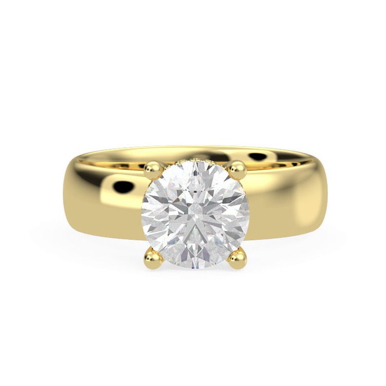 360 degree view of Monaco Wide Hidden Halo Solitaire (5MM)