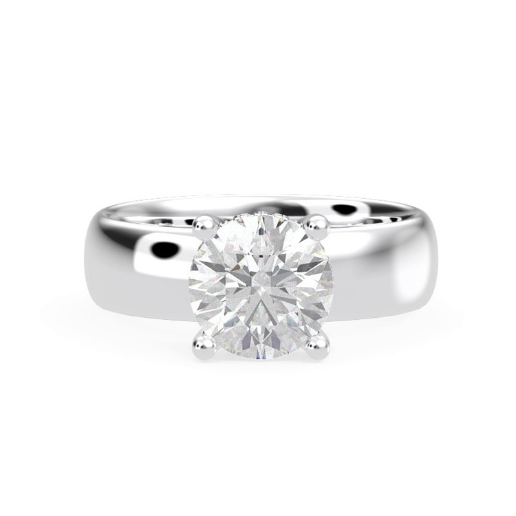 360 degree view of Monaco Wide Hidden Halo Solitaire (5MM)