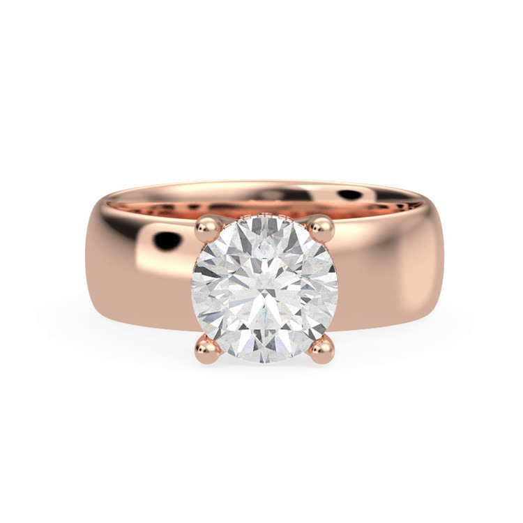 360 degree view of Monaco Wide Hidden Halo Solitaire (6MM)