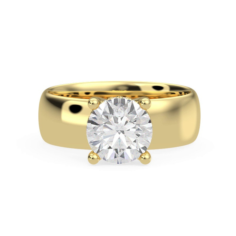 360 degree view of Monaco Wide Hidden Halo Solitaire (6MM)