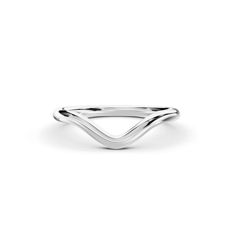 360 degree view of Marni Wide Curved Wedding Band