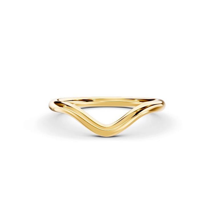 360 degree view of Marni Contour Wedding Band