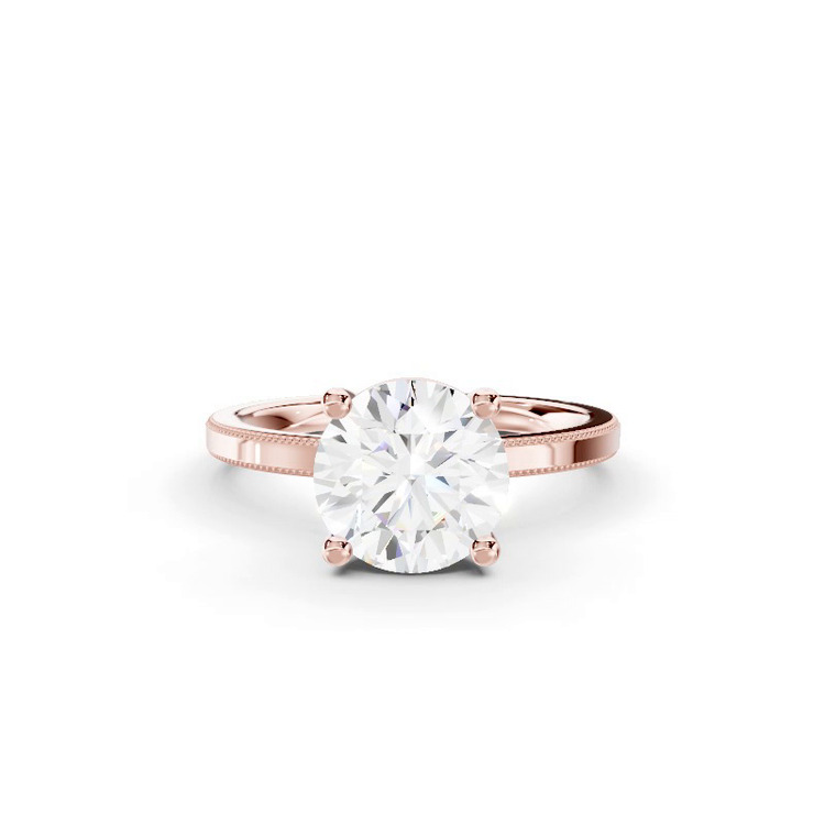 360 degree view of Milgrain Solitaire Engagement Ring (1.5 mm)