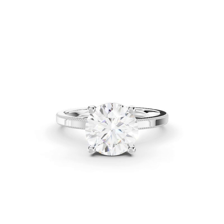 360 degree view of Milgrain Solitaire Engagement Ring (1.5 mm)
