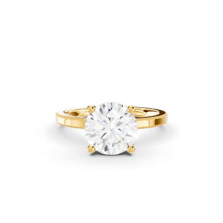360 degree view of Milgrain Solitaire Engagement Ring (1.5 mm)