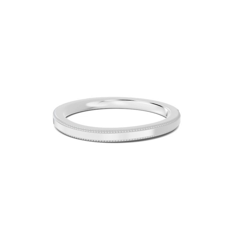 360 degree view of Milgrain Curved Band (1.5mm)