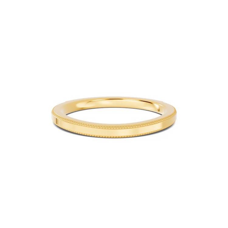 360 degree view of Milgrain Curved Band (1.5mm)