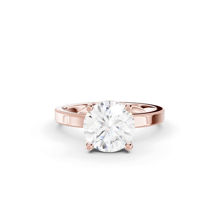 360 degree view of Milgrain Solitaire Engagement Ring (2 mm)
