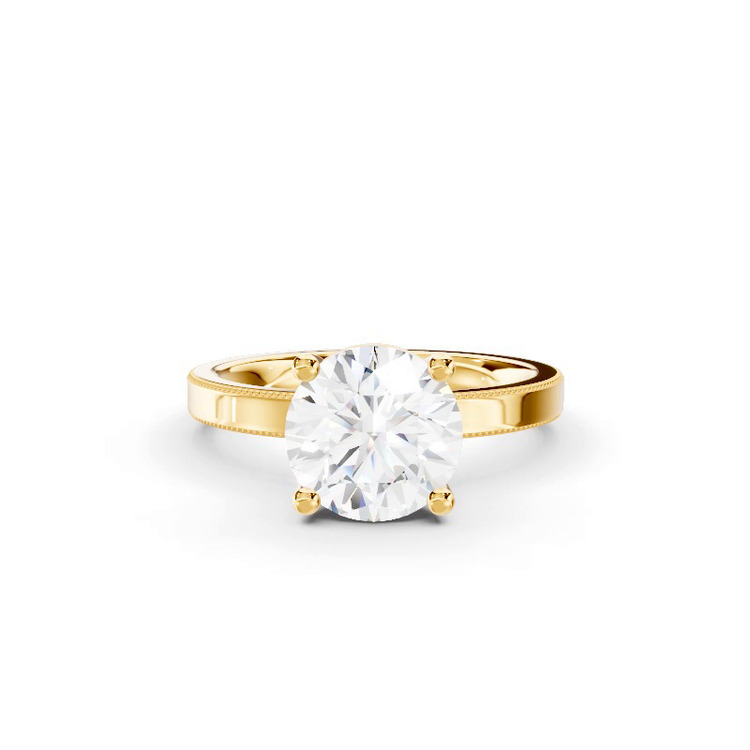 360 degree view of Milgrain Solitaire Engagement Ring (2 mm)