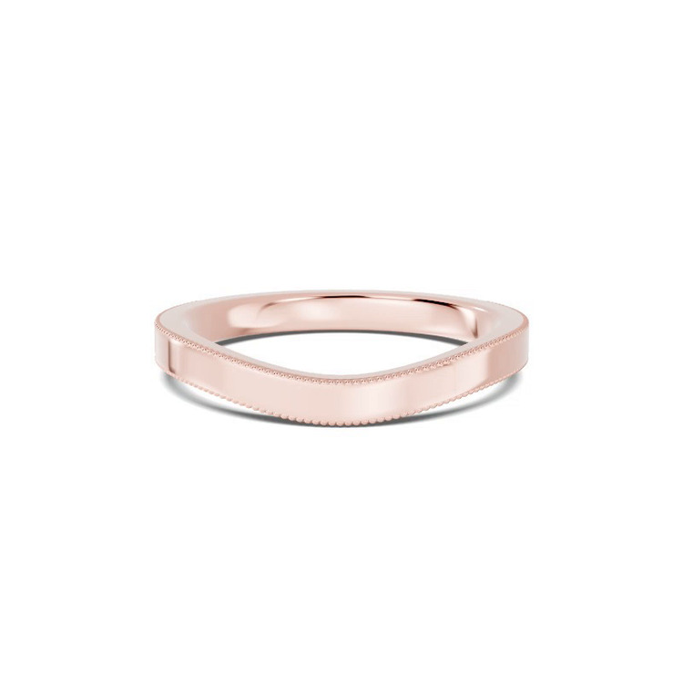 360 degree view of Milgrain Curved Band (2mm)