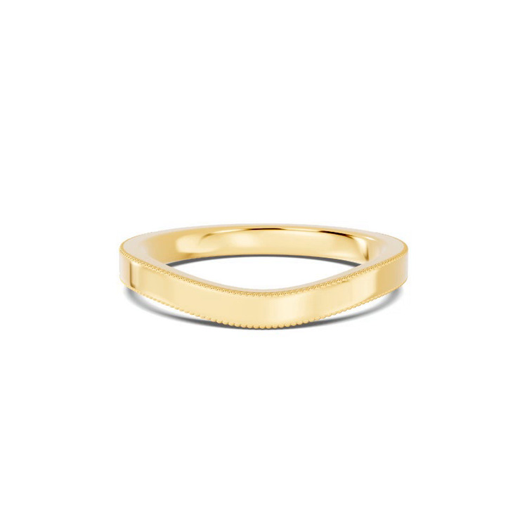 360 degree view of Milgrain Curved Band (2mm)