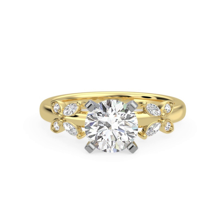 360 degree view of Butterfly Engagement Ring