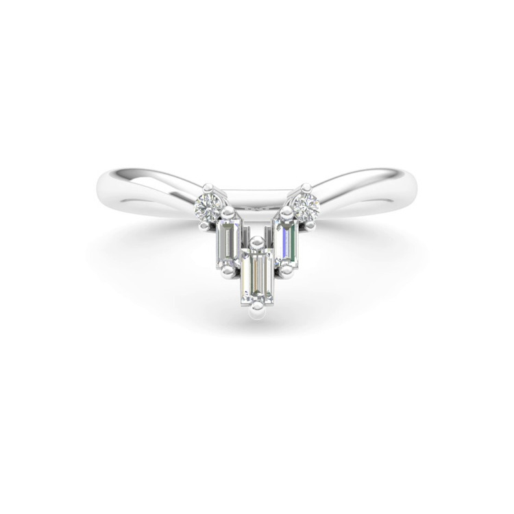360 degree view of Tia Baguette And Round Chevron Band