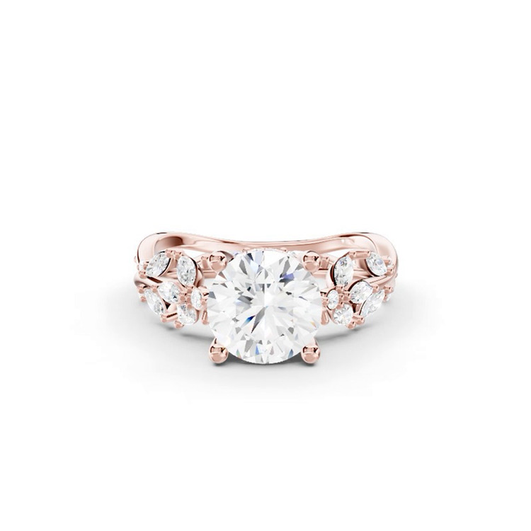 360 degree view of Butterfly And Bee Vine Twist Engagement Ring