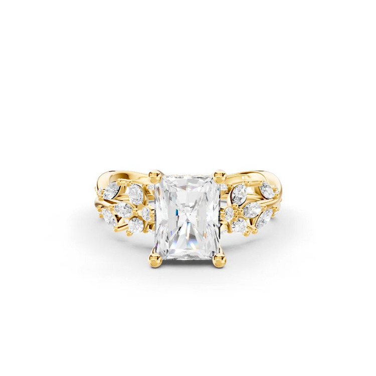 360 degree view of Butterfly And Bee Vine Twist Lab Engagement Ring