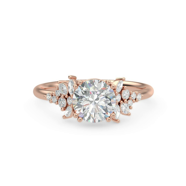 360 degree view of Calla Graduated Mixed-Shape Diamond Engagement Ring