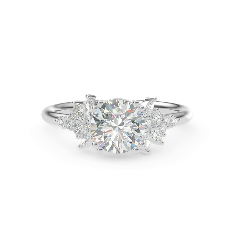 360 degree view of Calla Graduated Mixed-Shape Diamond Engagement Ring