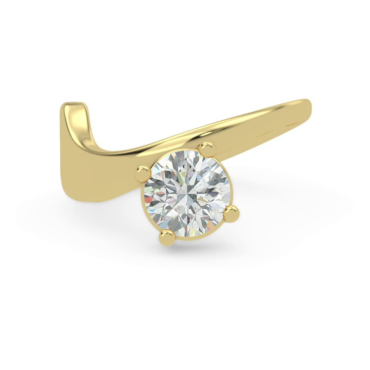 360 degree view of Yin Modern Solitaire Engagement Ring