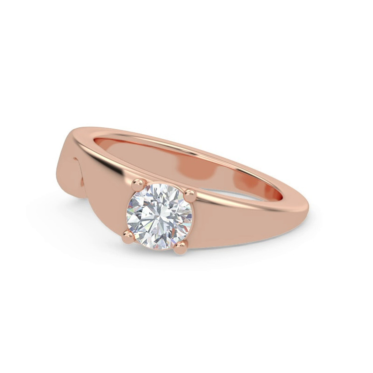 360 degree view of Yang Modern Solitaire Engagement Ring