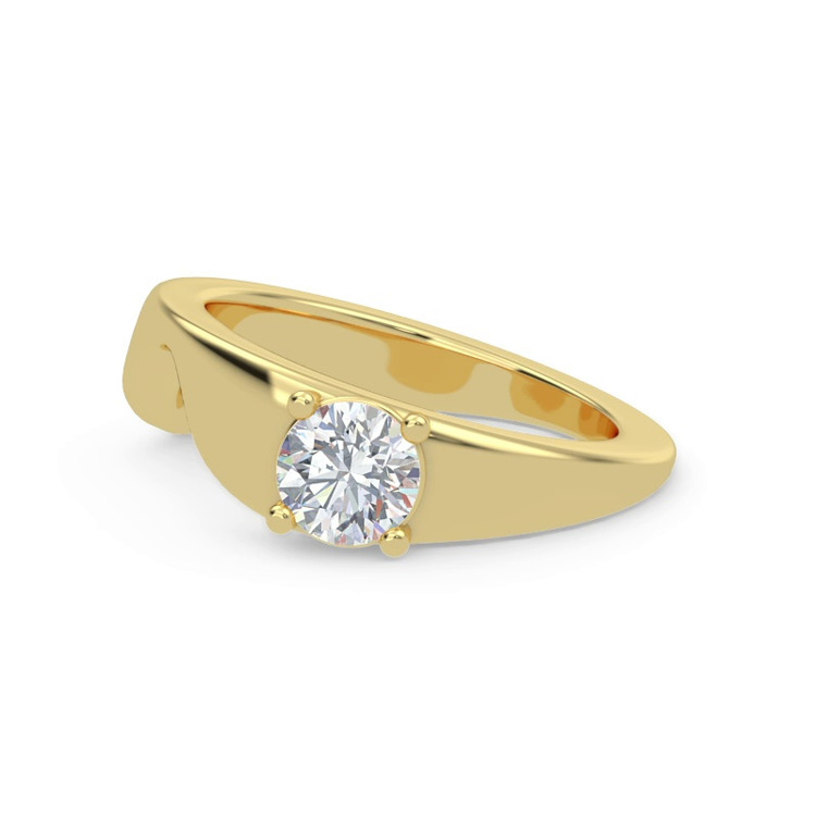 360 degree view of Yang Modern Solitaire Engagement Ring